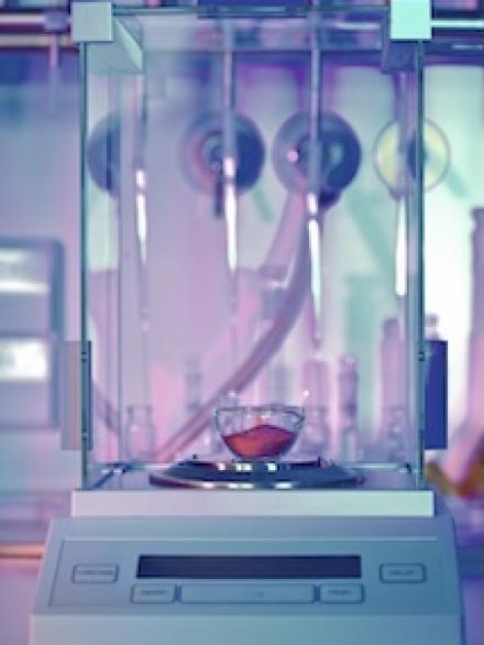 Laboratory precision scales in a scientific research setting Laboratory precision scales in a scientific research setting